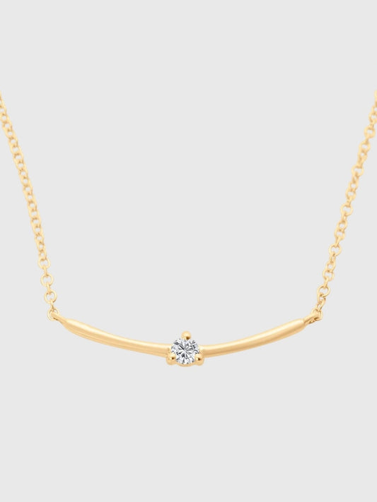 S. Bell Single Diamond Bar Necklace