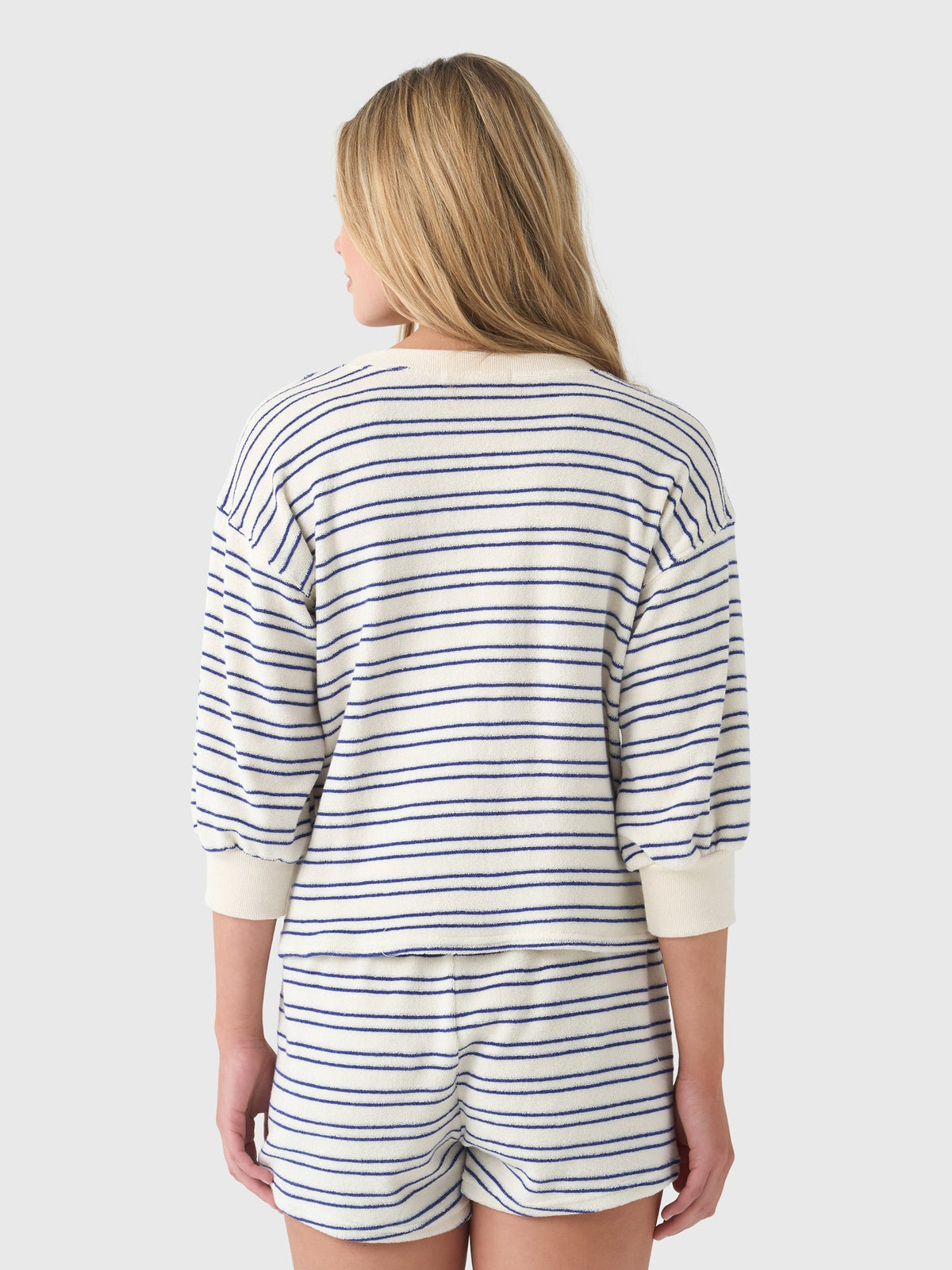Perfect White Tee Women's Roxy Stripe Terry Sweatshirt