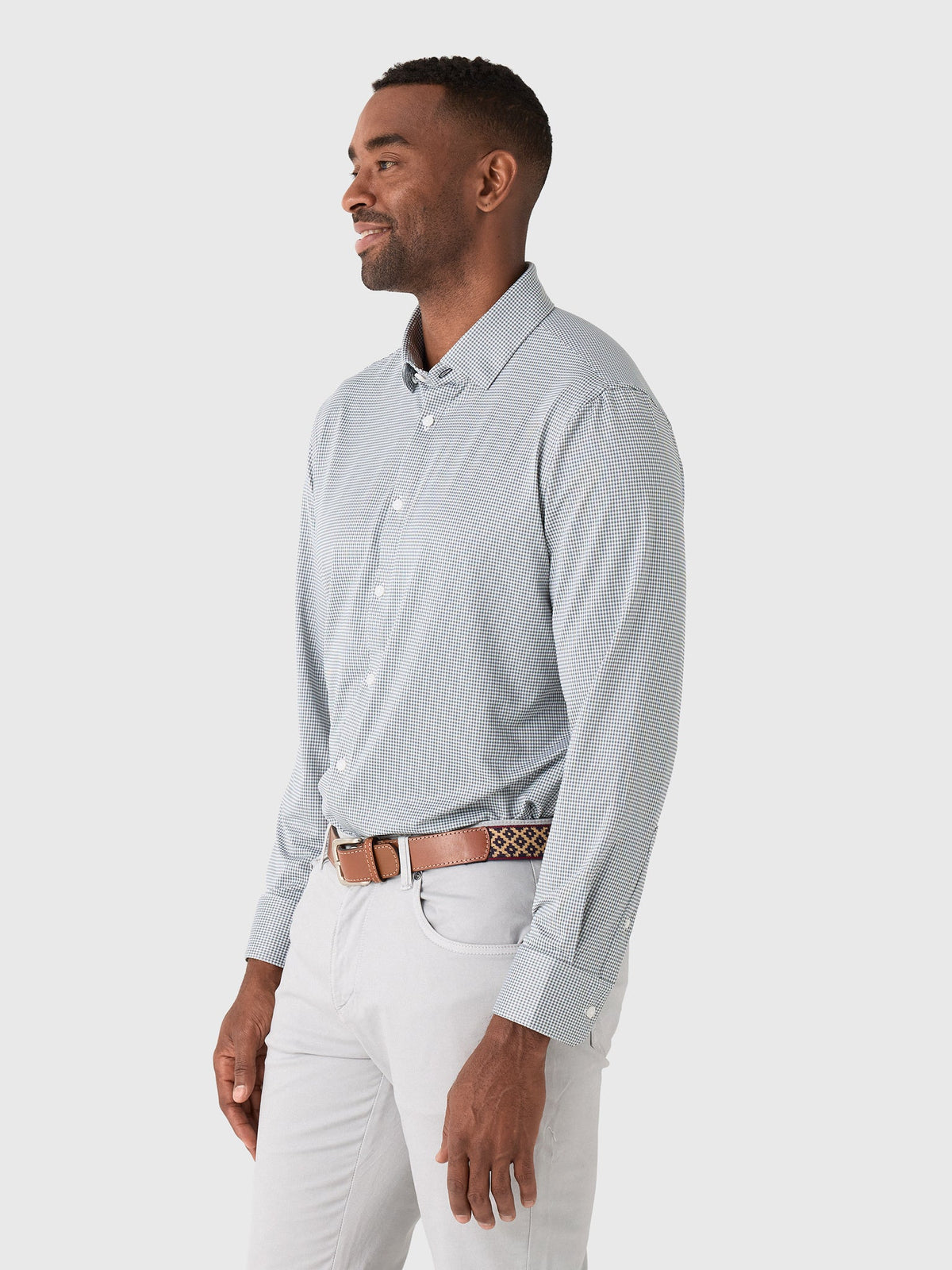 Mizzen+Main Men's Trim Halyard Long Sleeve Dress Shirt