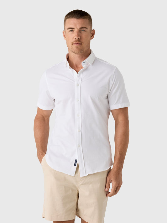 Mizzen+Main Men's Trim Newport Short Sleeve Dress Shirt