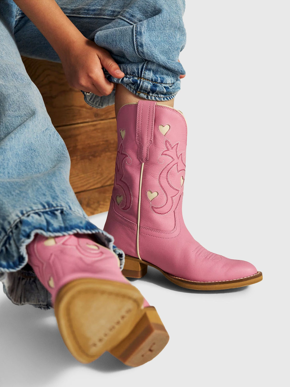 Tecovas Girls' The Annie Hearts Boot