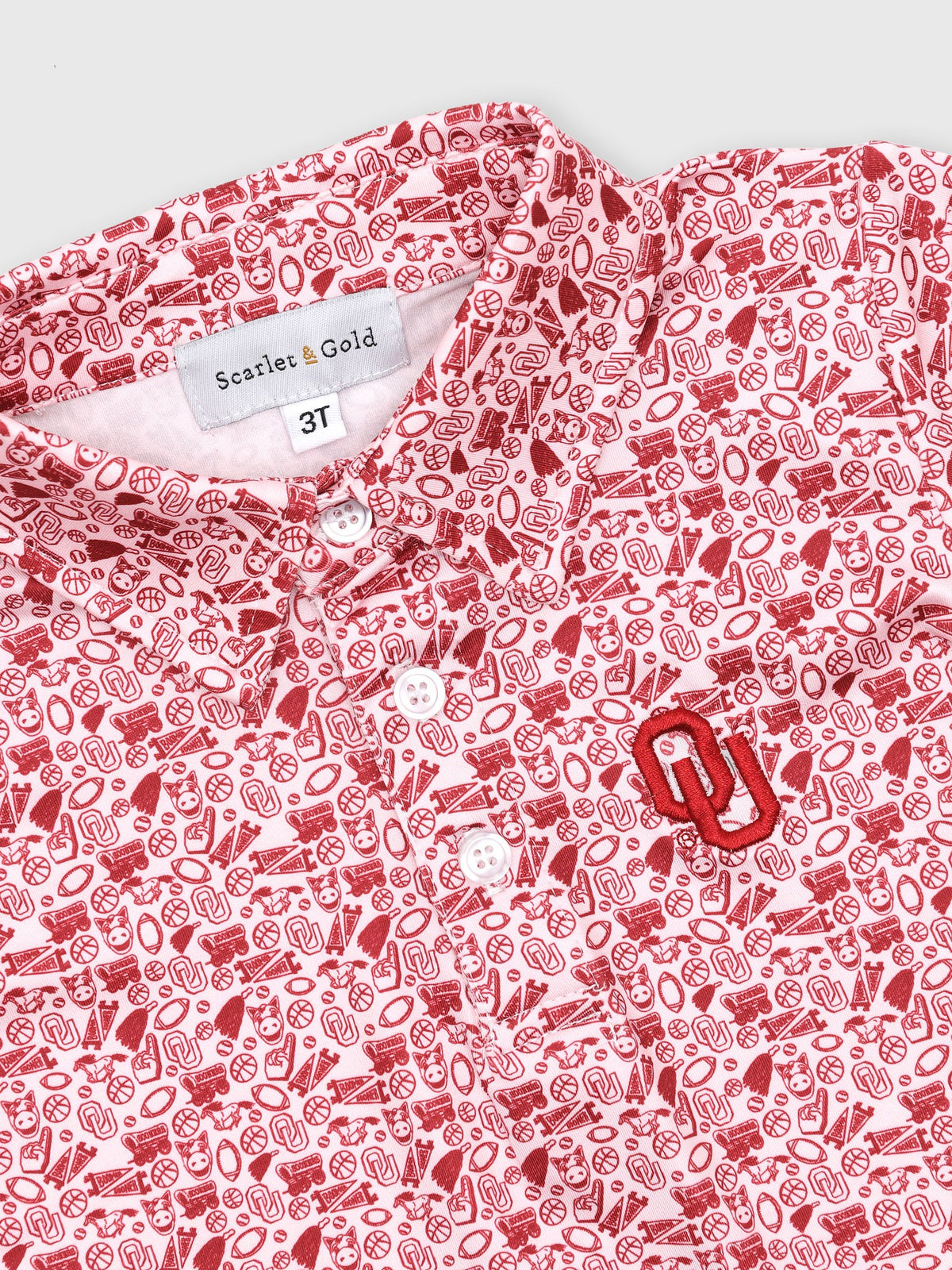 Scarlet And Gold Boys' The James Polo