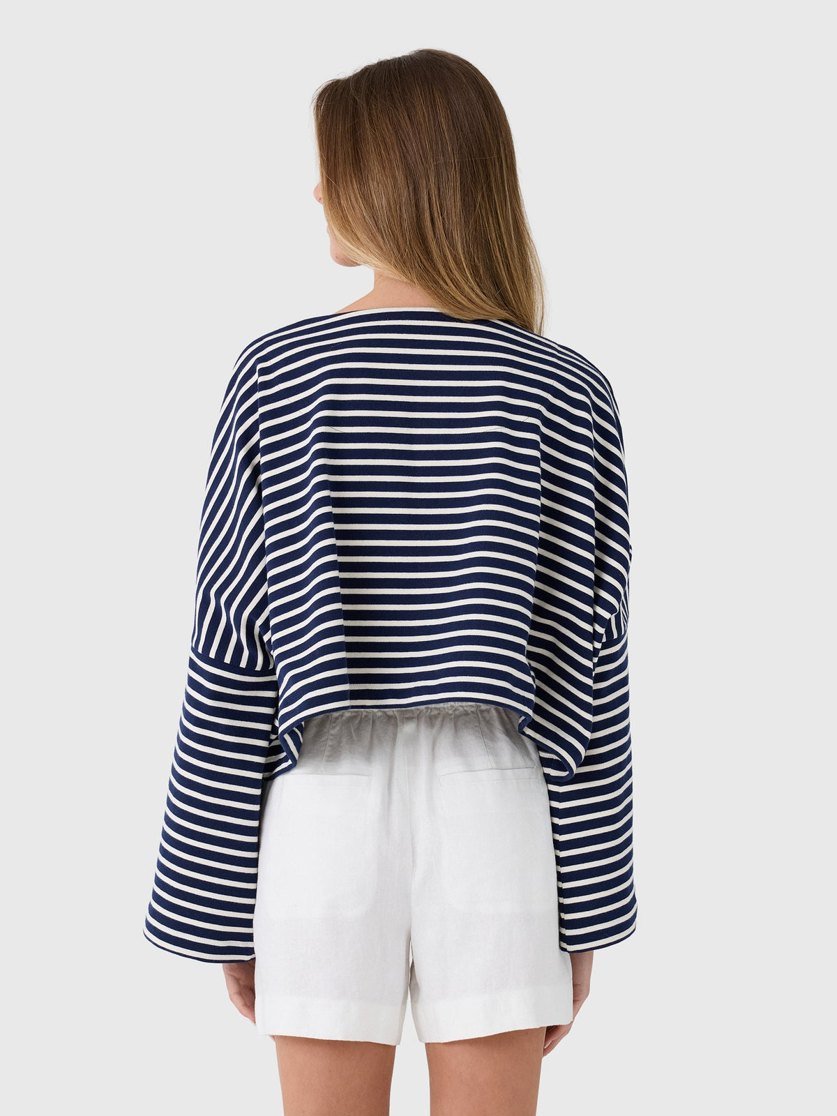 Les Vacances d'Irina Women's Embroidered Mariniére Crop Top