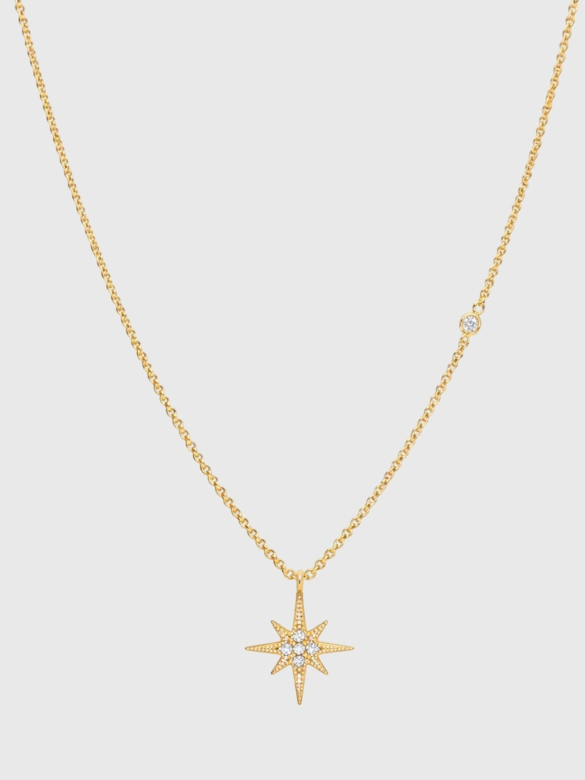 TAI Cubic Zirconia Starburst Pendant Necklace