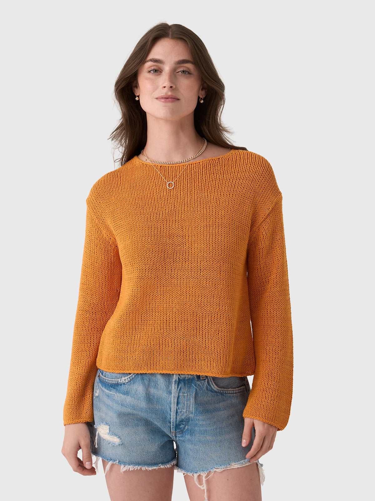 Vince Women's Italian Coated Cotton-Blend Sweater