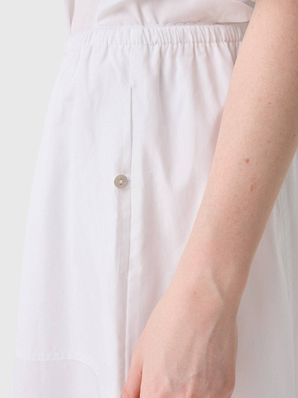 Vince Women's Scallop-Detail Cotton Midi Skirt