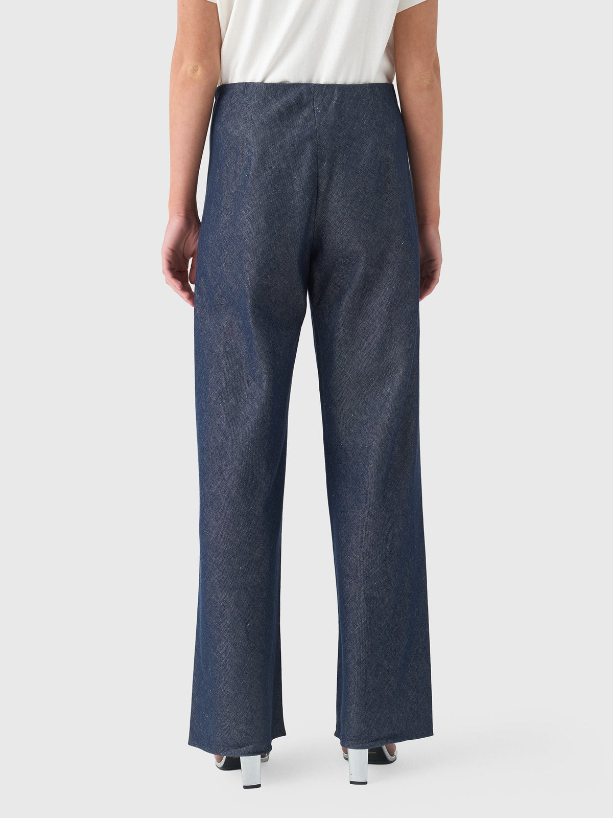 Vince Women's Colette High-Rise Cotton-Linen Chambray Bias Pant