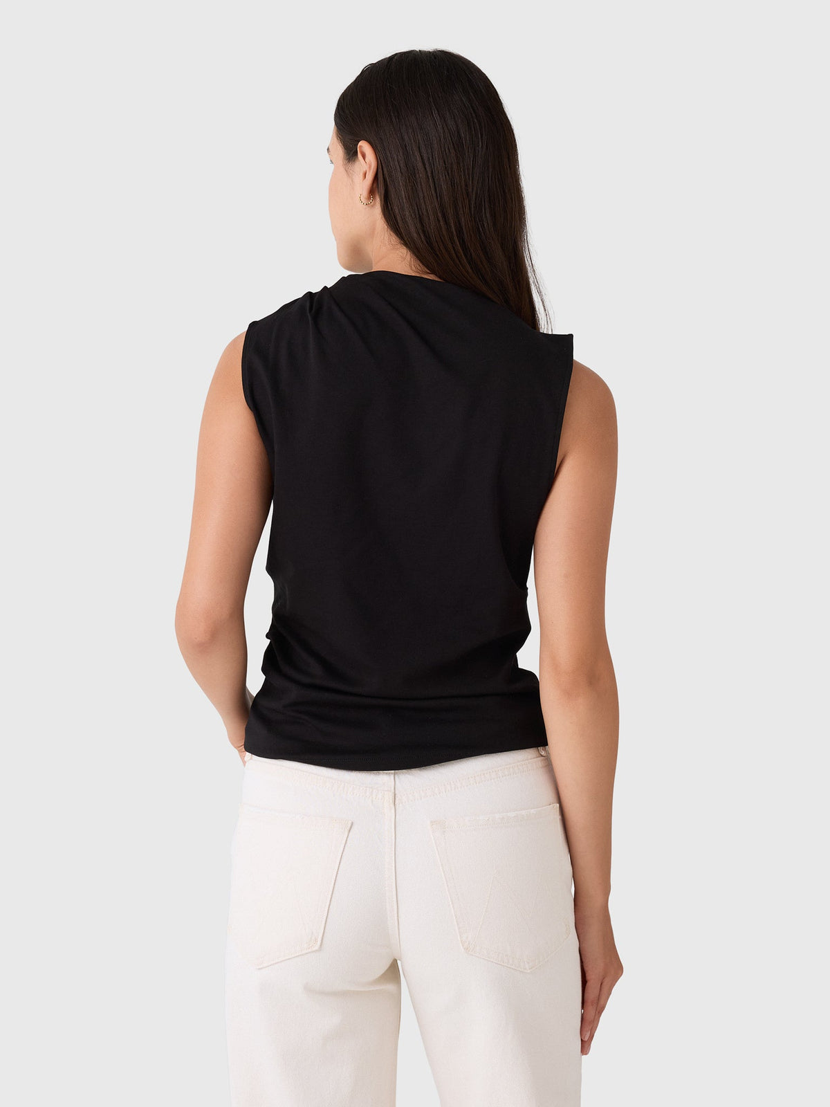 Vince Women's Pima Cotton Draped Sleeveless Top