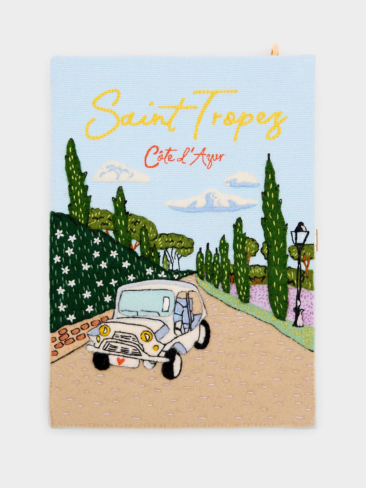 Olympia Le-Tan Saint Tropez Strapped Book Clutch