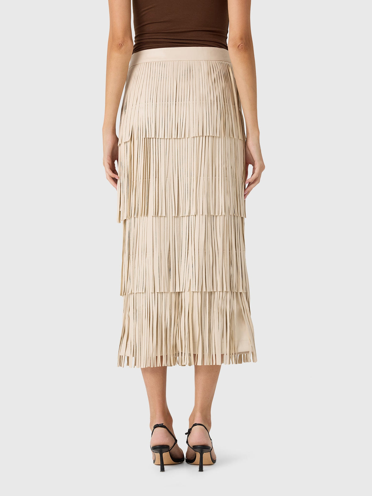 Simon Miller Women's Za Za Vegan Leather Fringe Skirt