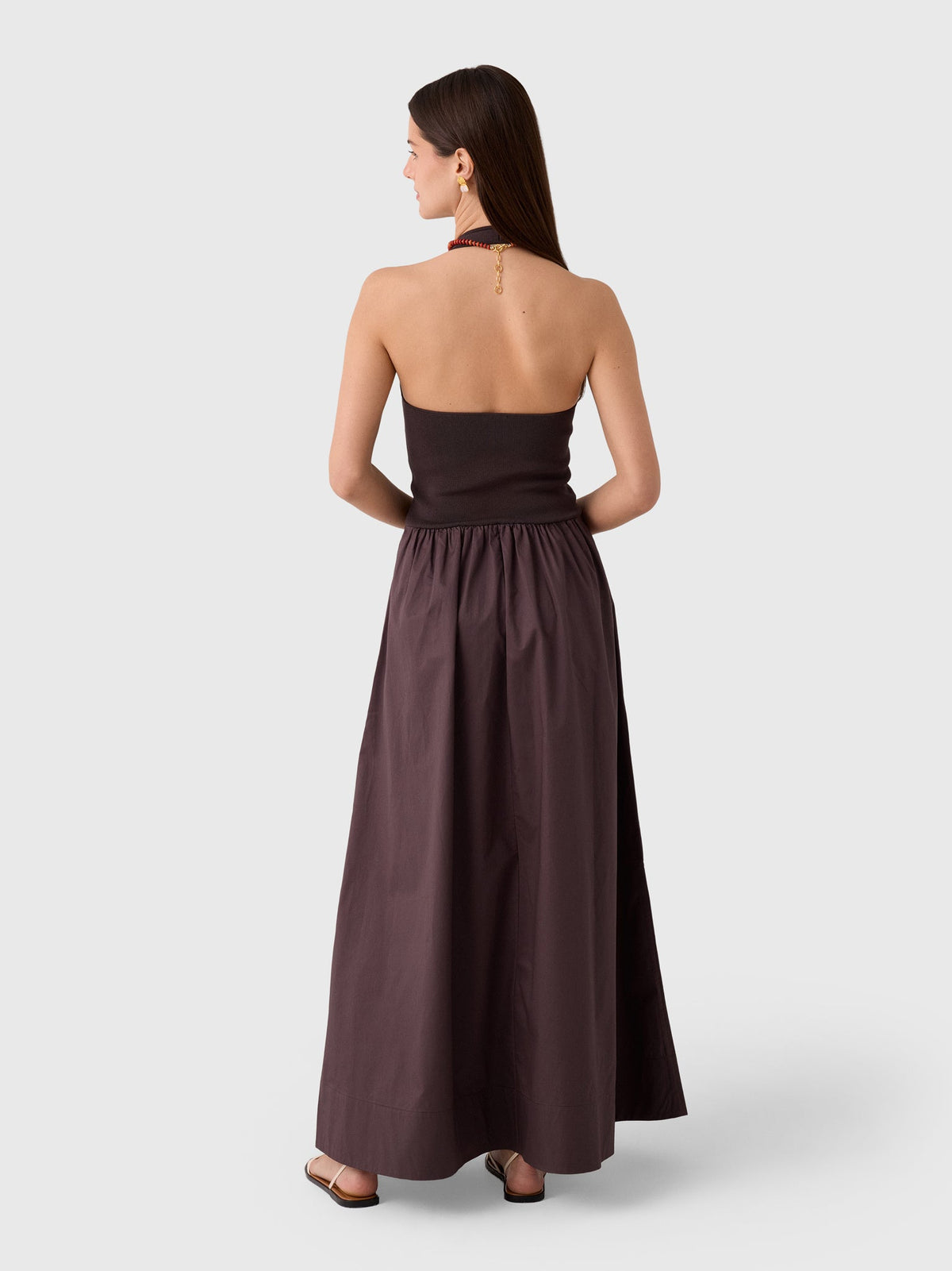 St. Agni Women's Halter Gathered Dress