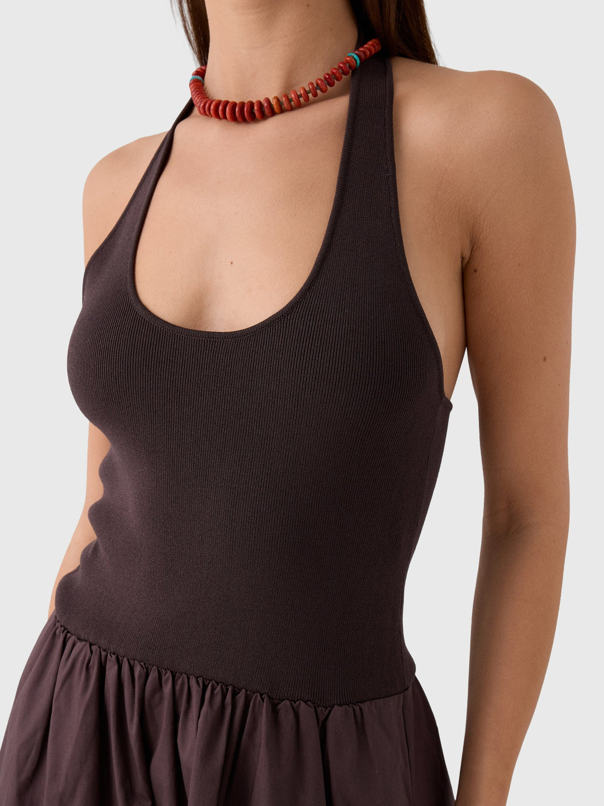 St. Agni Women's Halter Gathered Dress