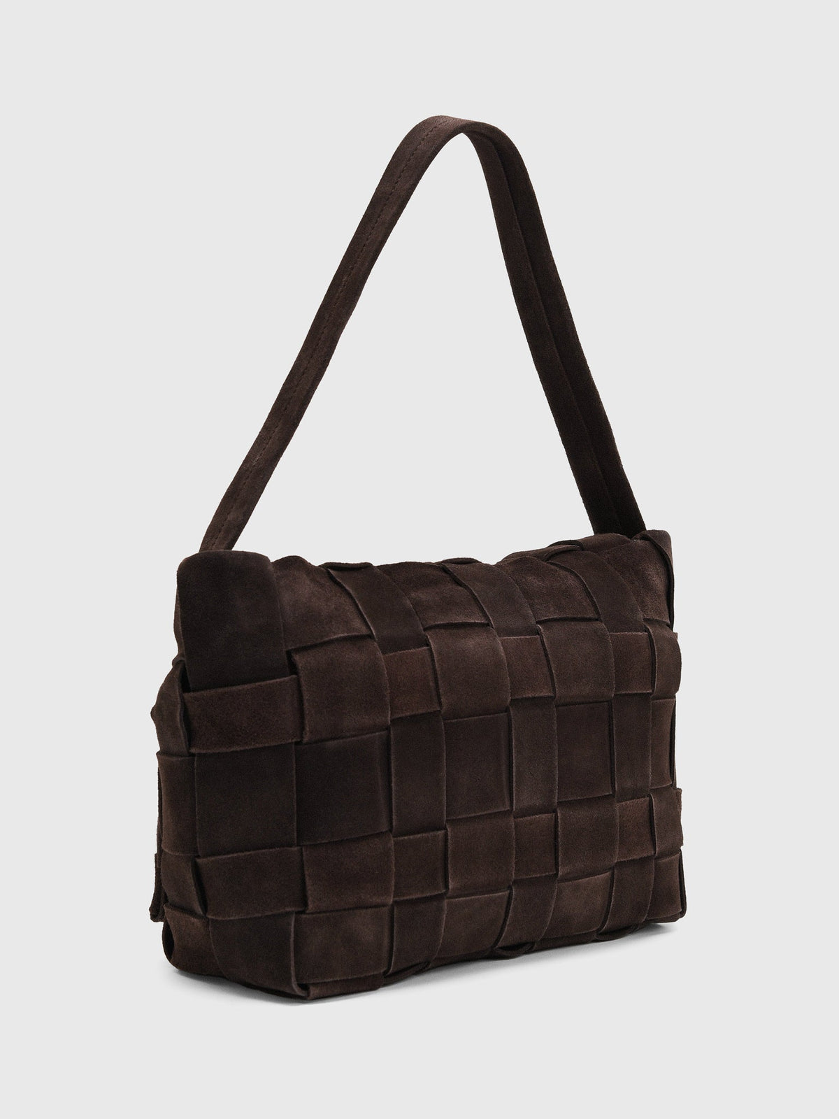 St. Agni Suede Woven Envelope Mini Tote