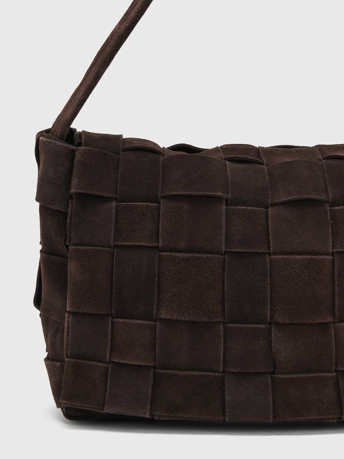 St. Agni Suede Woven Envelope Mini Tote
