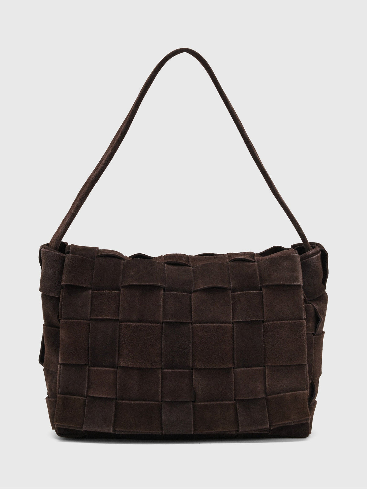 St. Agni Suede Woven Envelope Mini Tote