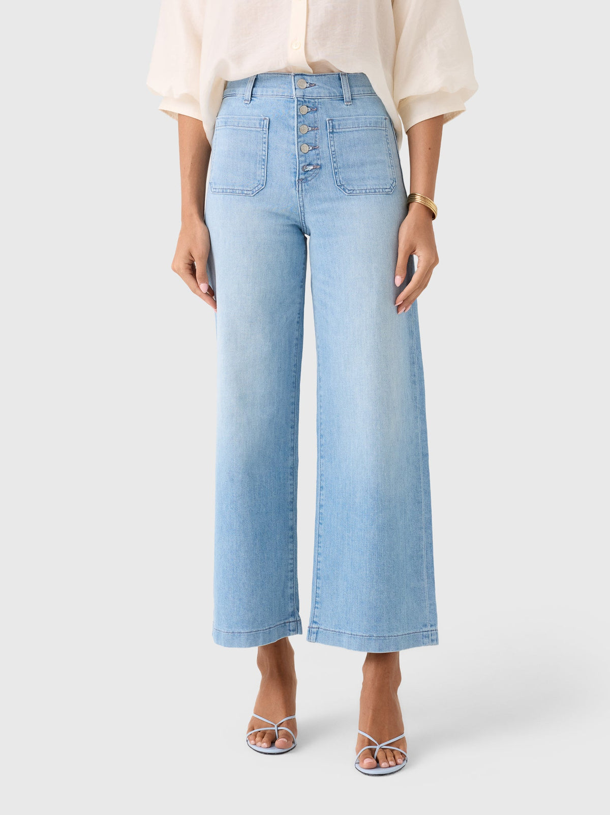 Le Jean Women's Georgia Wide Leg Ankle Jean