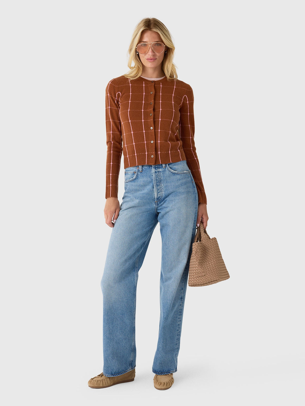 Guest In Residence Women's Jane Checker Cardigan