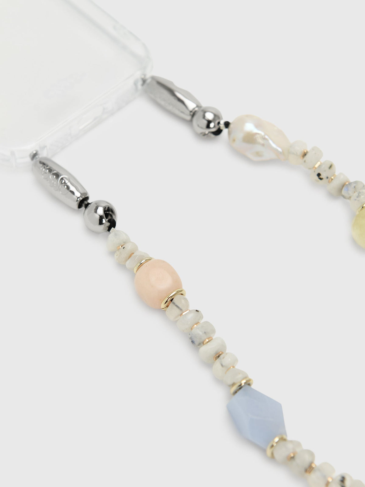 OSSA Stacked Gemstone & Pearl Wristlet