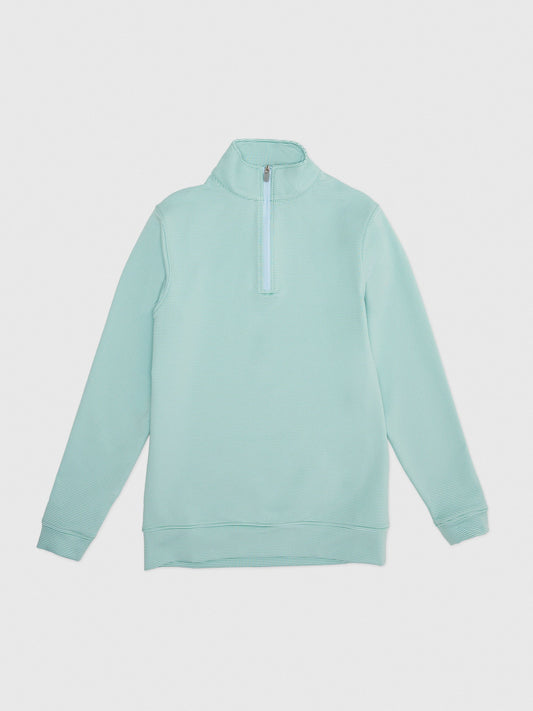 Peter Millar Youth Collection Boys' Perth Sugar Stripe Performance Quarter-Zip