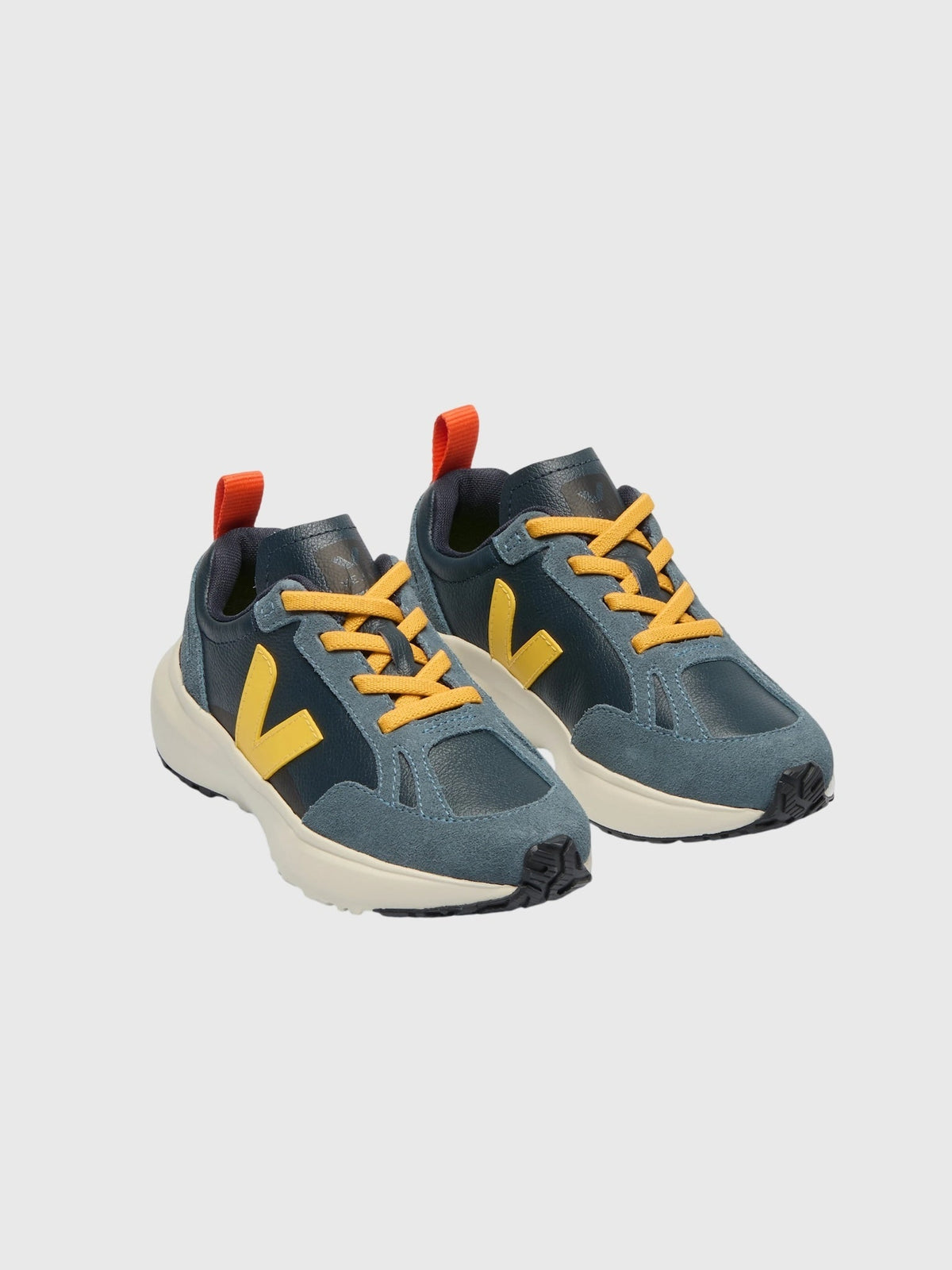 VEJA Kids' Small Canary Elastic Laces Leather Sneaker