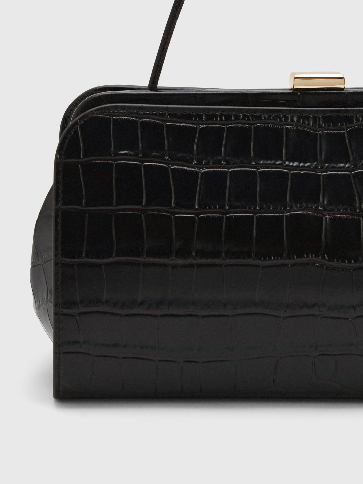 Loeffler Randall Zella Crocodile Leather Clutch