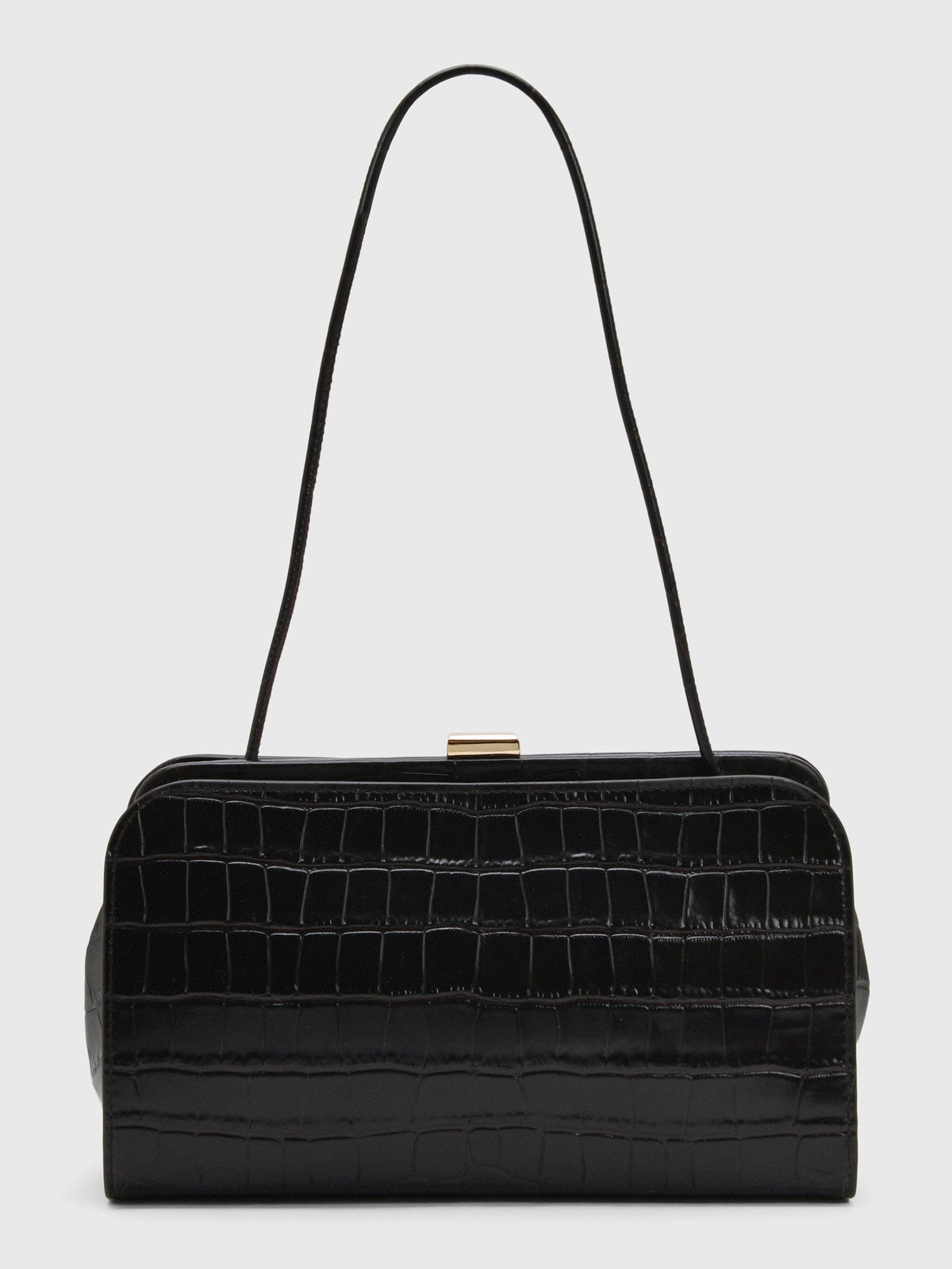 Loeffler Randall Zella Crocodile Leather Clutch