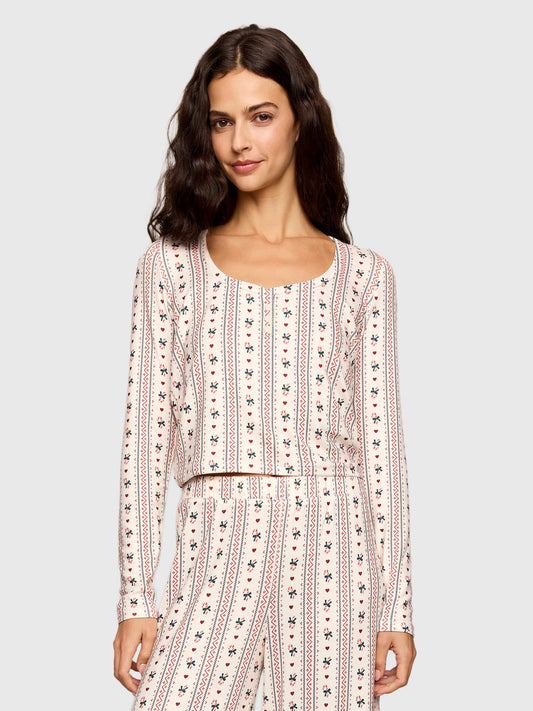 Z Supply Women's Candy Cane Long Sleeve Top