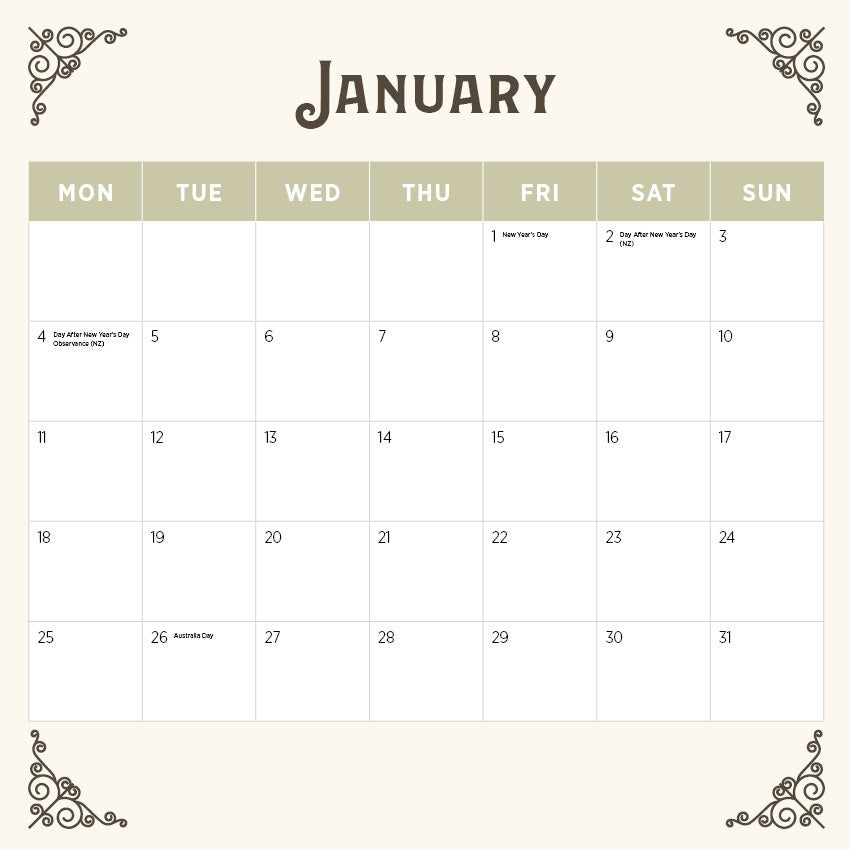 Romantic France Calendar 2027
