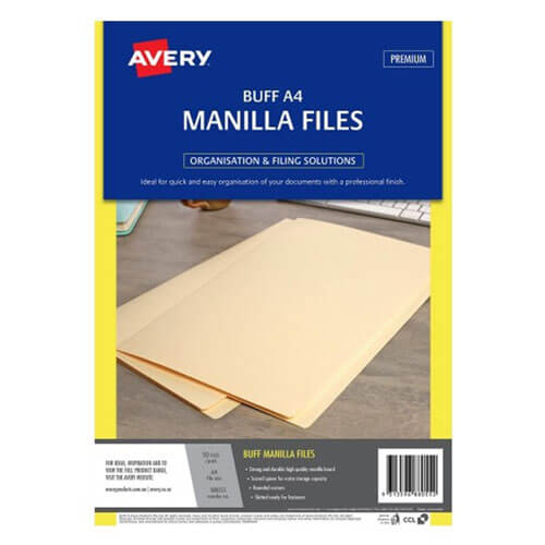 Avery Manilla Folder Buff (50pk) - A4