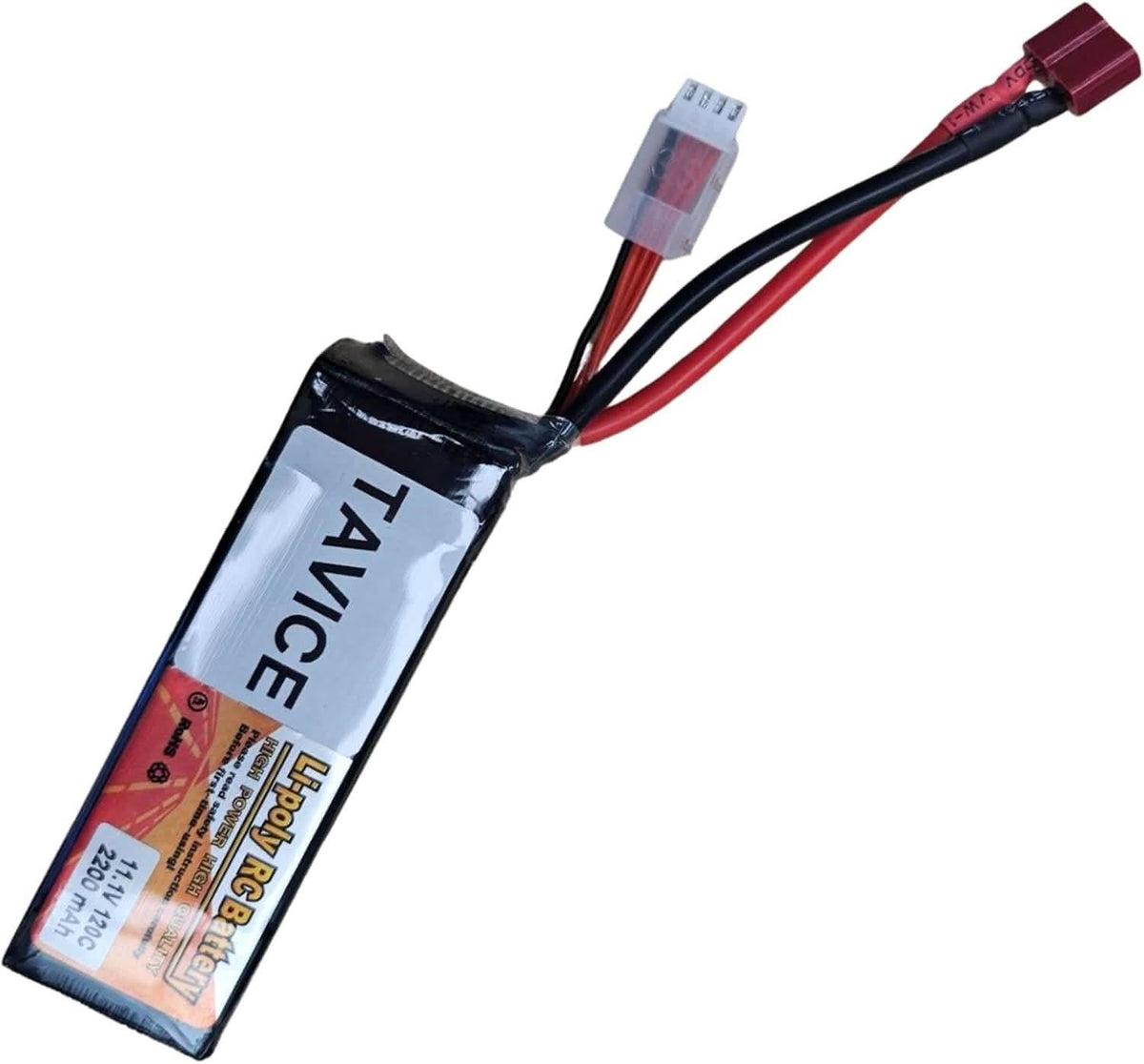 TAVICE 2 Pack Replacement 3S LiPo Battery 11.1V 120C  2200mAh with Deans Connector Compatible with RC Cars, Trucks & Airplanes