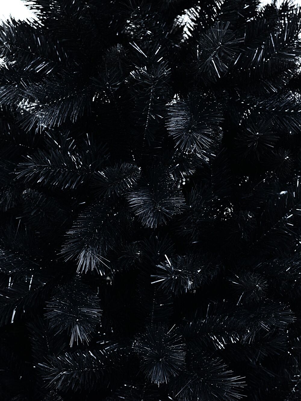2m Black Balsam Artificial Christmas Tree | 885 Tips & Hinged Branches Black