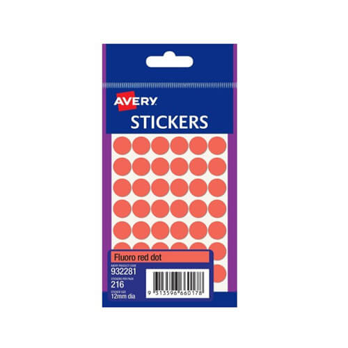 Avery 12mm Dot Label (Pack of 10) - Multicolored