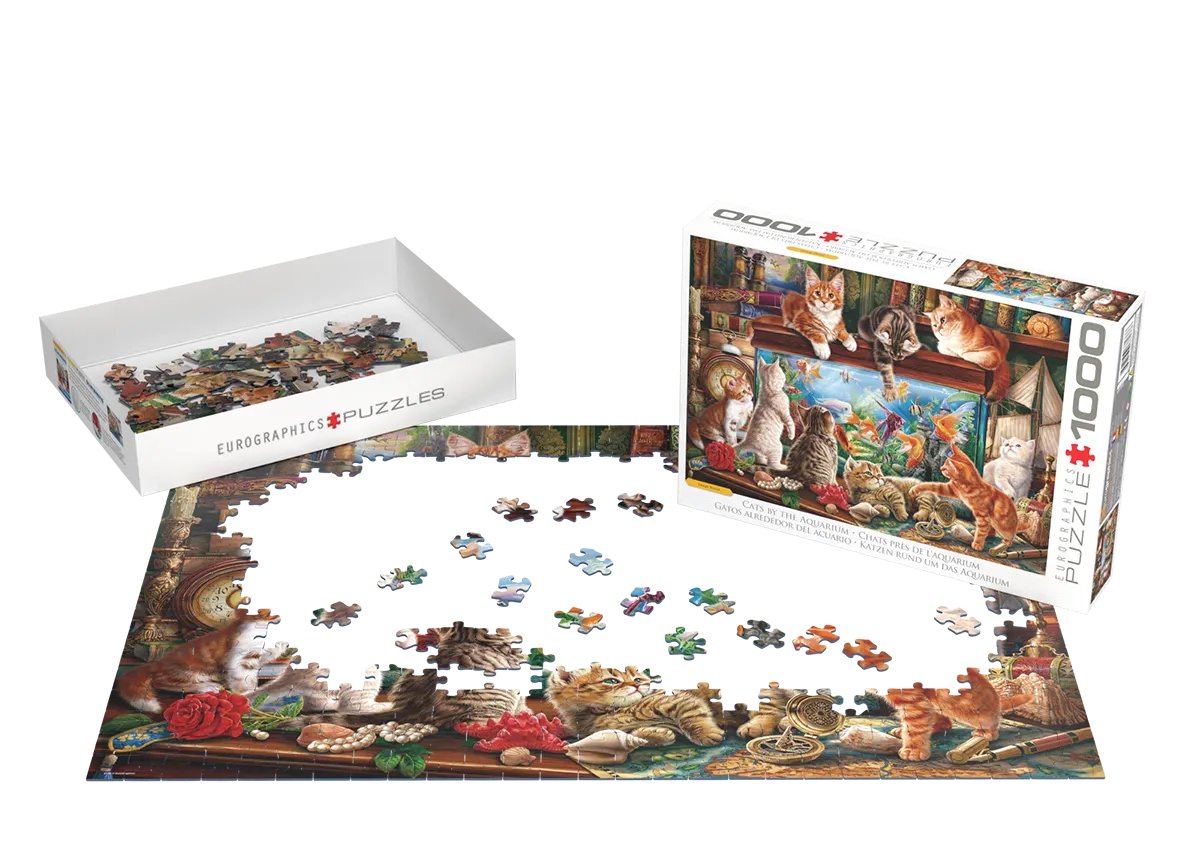 Eurographics 1000pc Cats By Aquariums Puzzle