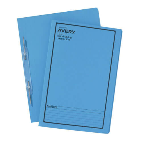 Avery Black Printed Spring Spiral Foolscap (Blue) - 25pk