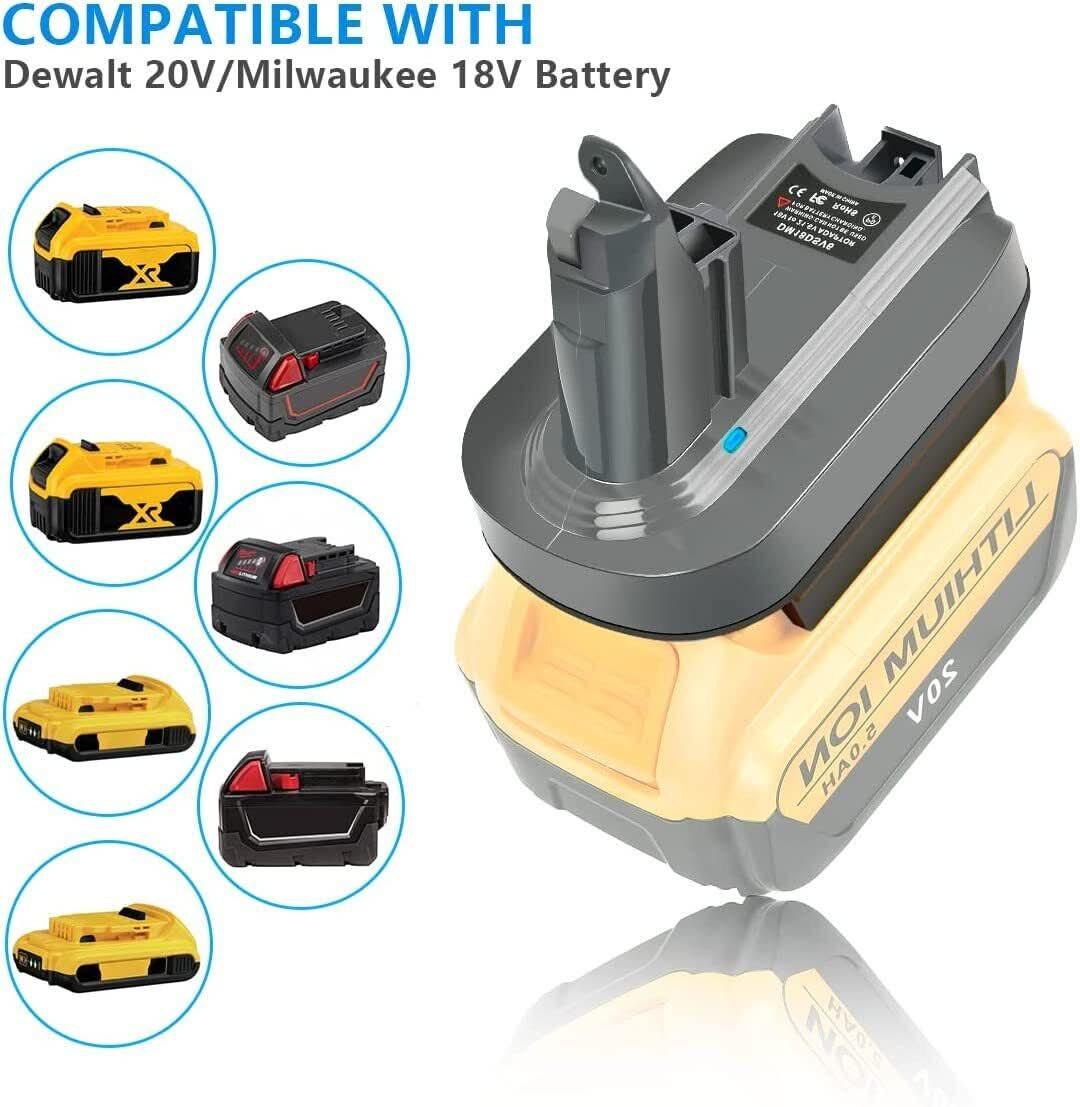 Tavice Adapter For DeWalt Milwaukee Bosch Battery Converter To Dyson V6