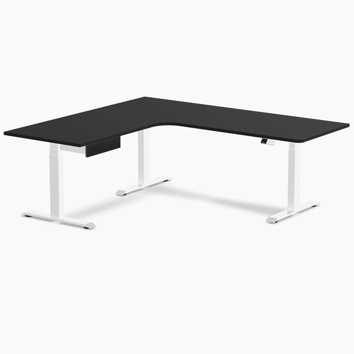 Desky Sigma L-Shape Gaming Desk With Drawer Left Return Return 200 cm White Frame
