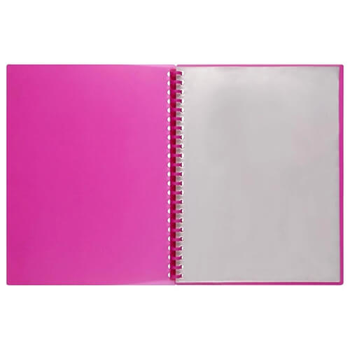 Marbig Refillable Display Book A4 (Translucent) - Pink
