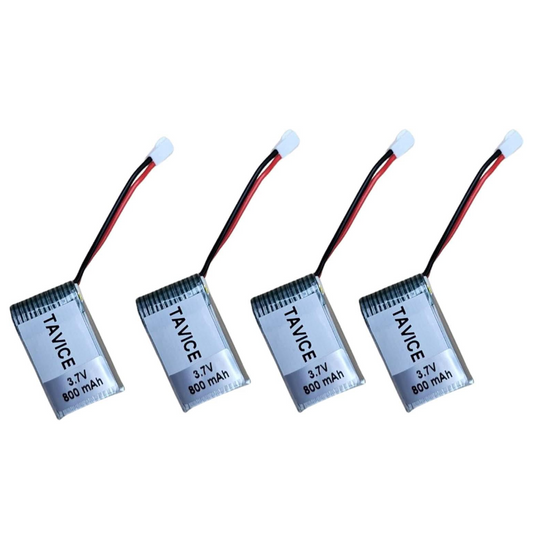 [4 Pack] TAVICE 3.7V 800mAh LiPo Battery Pack Compatible with RC Airplanes & Drones