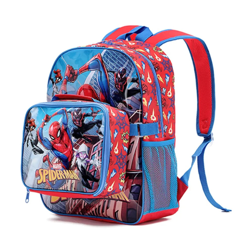 Spiderman Licensed Kids School Backpack Marvel 40cm Detachable Front Cooler Bag