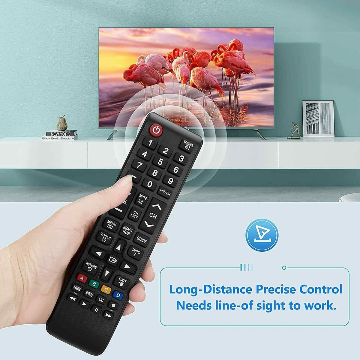 Samsung TV Compatible Remote Control AA59-00602A / AA5900602A Replacement (No Setup Needed)
