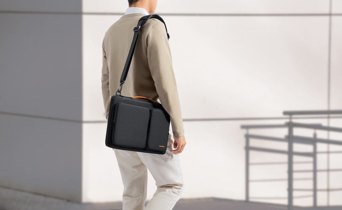 tomtoc Defender 14" A42 Laptop Shoulder Bag (Black)