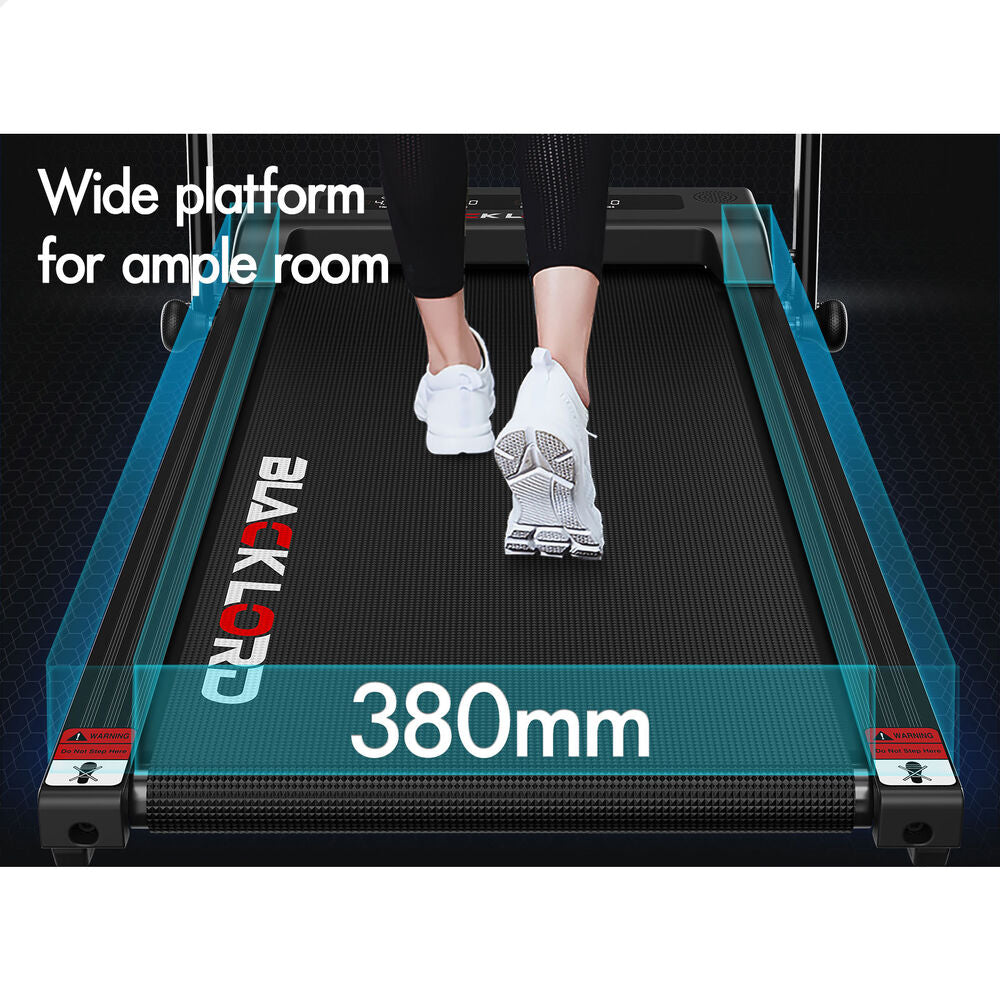 BLACK LORD Treadmill Electric Walking Pad Foldable Under Desk Home Gym (Black)