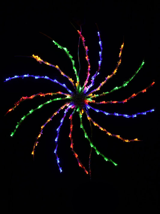49cm Multi Colour LED Spiral Galaxy Pinwheel Light DisplayRed, Green, Orange & Blue