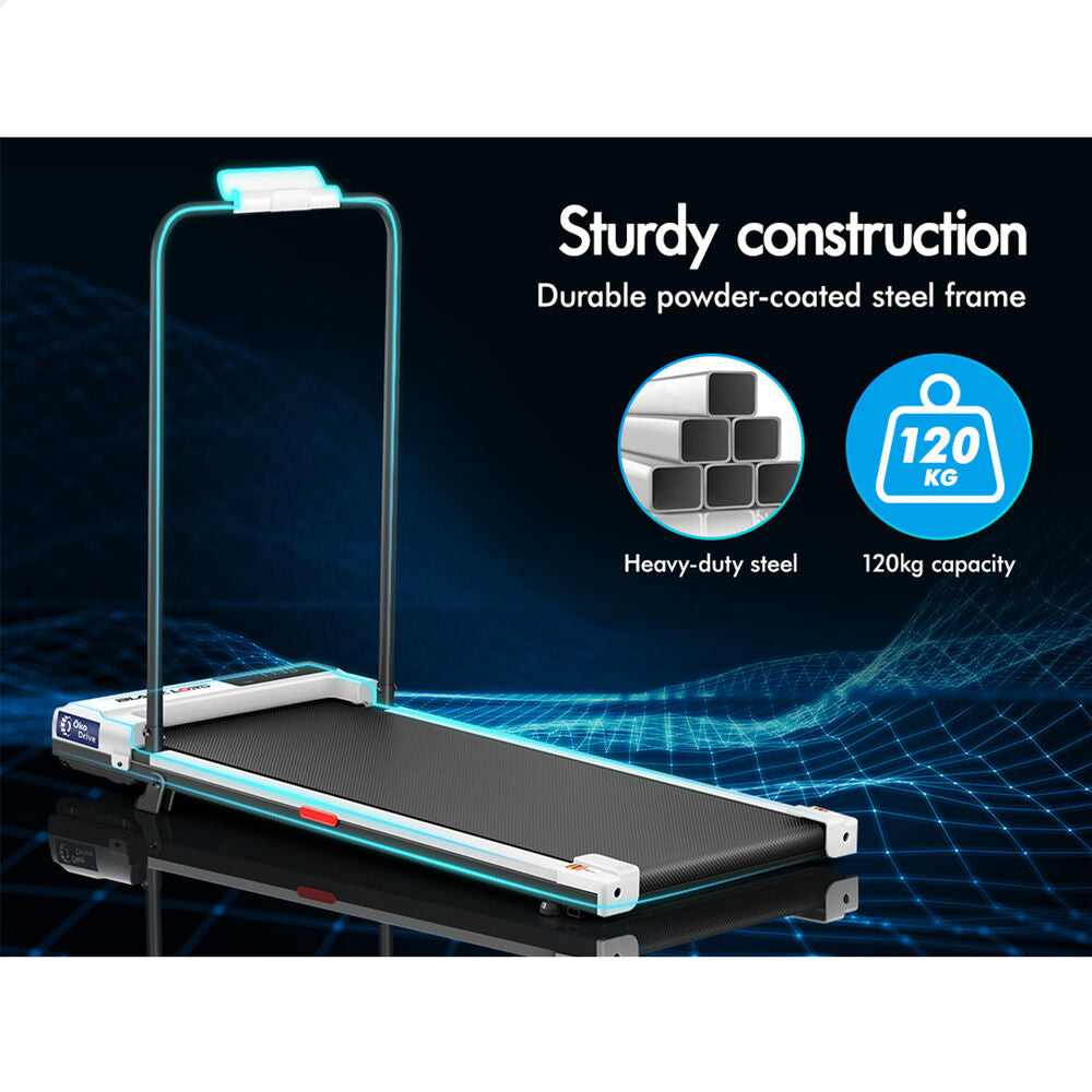 BLACK LORD Treadmill Walking Pad Electric Incline Under Desk (White)