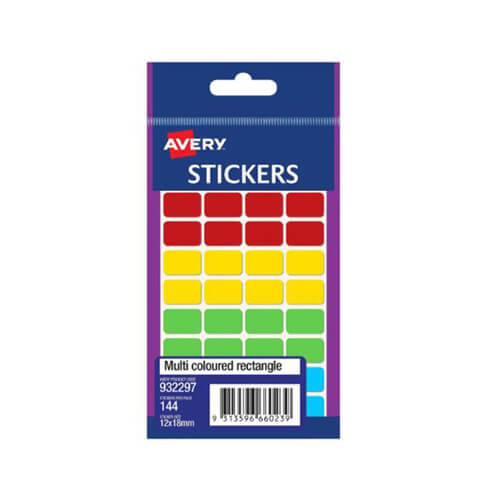 Avery Multi-purpose Rectangle Label (12x18) - Multicolored