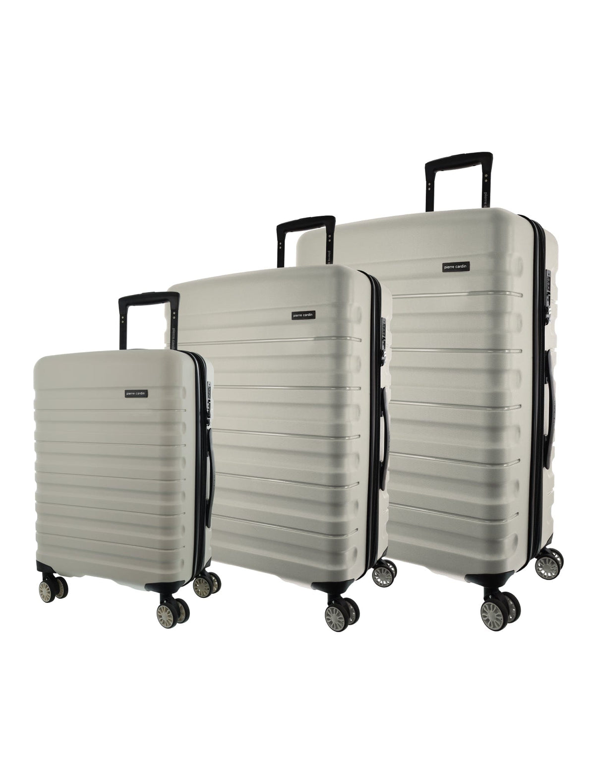 Pierre Cardin 3-Pieces 4 Wheel Hard-Shell Suitcase Travel Luggage Set Snow