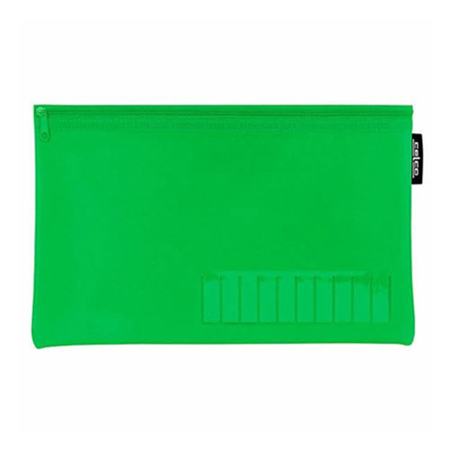 Celco Small Name Pencil Case with 1 Zip (250x130mm) - Red