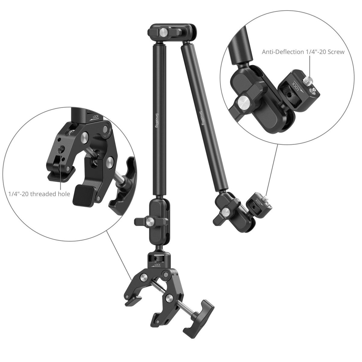 SmallRig Desktop Magic Arm with Crab-Shaped Clamp Kit (MagSafe-Compatible Edition) 5626
