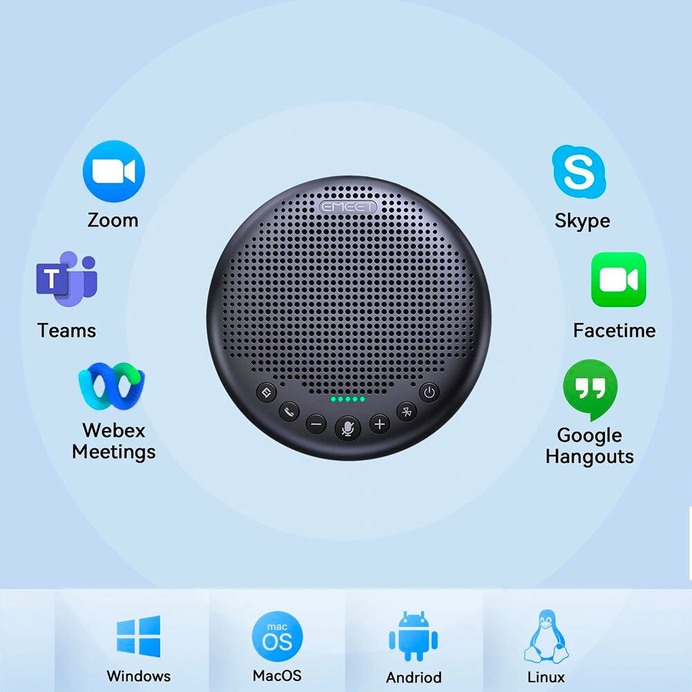 eMeet OfficeCore Luna Plus Bluetooth Speakerphone with Extension Mic