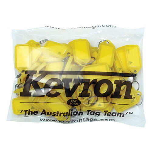 Kevron Key Accessories Key Tag Yellow Pack 50